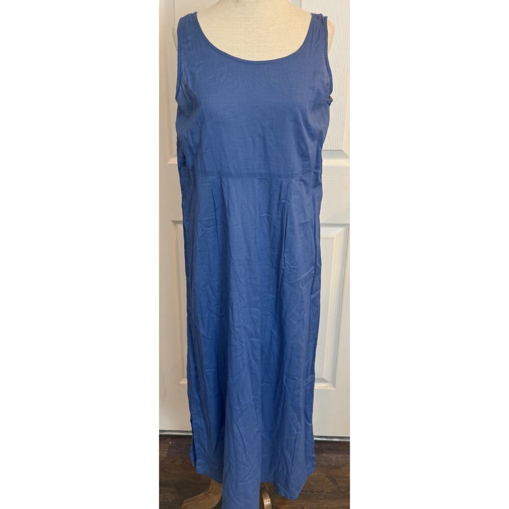 Vtg April Cornell Maxi Dress Sz Small‎ Cornflower Blue Prairie Cottagecore Fairy